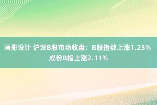 画册设计 沪深B股市场收盘：B股指数上涨1.23% 成份B指上涨2.11%